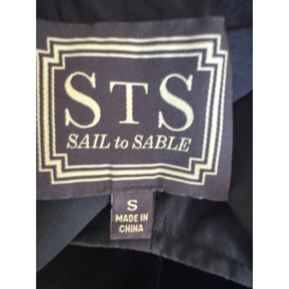 STS Sail to Sable Women’s Small Flirty Navy Silk Party Dress - Picture 7 of 7